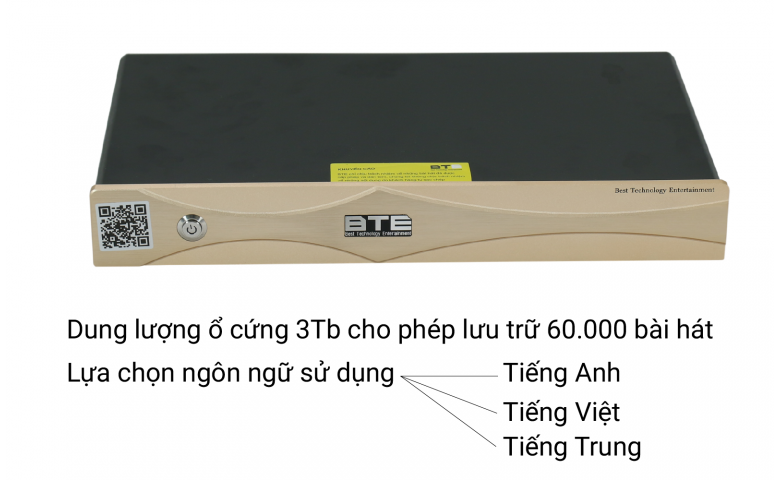 ĐẦU KARAOKE BTE S600 4TB GOLD