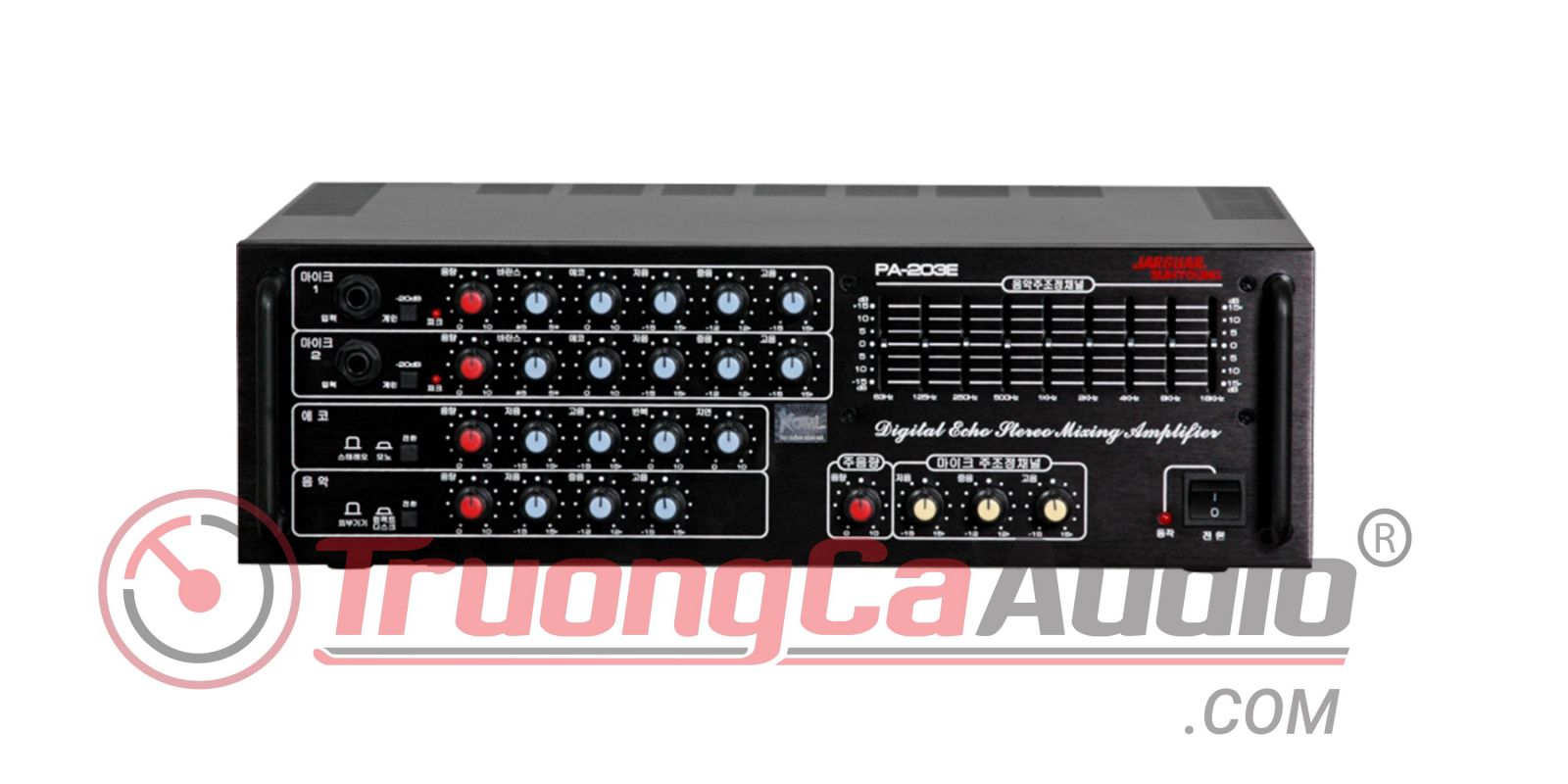 Amply jarguar 203E là dòng amply cao cấp được sử dụng trong những dàn karaoke gia đìn chất lượng cao